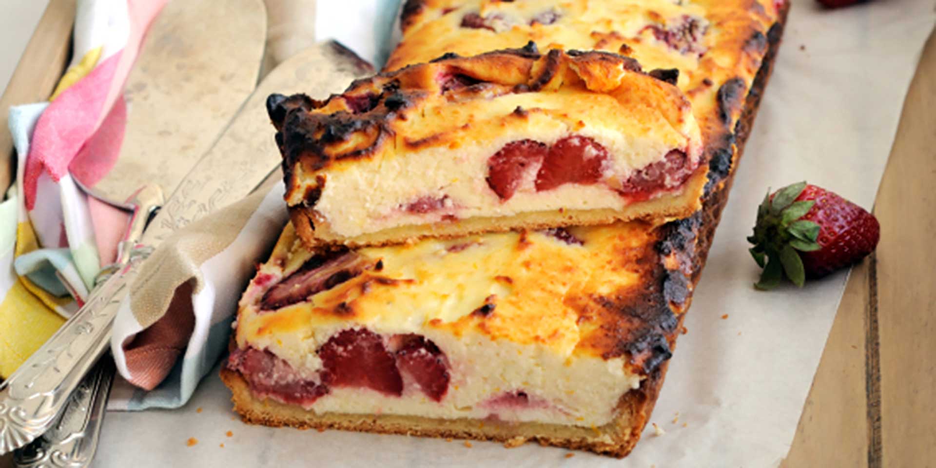 Baked Strawberry and Mascarpone Tart