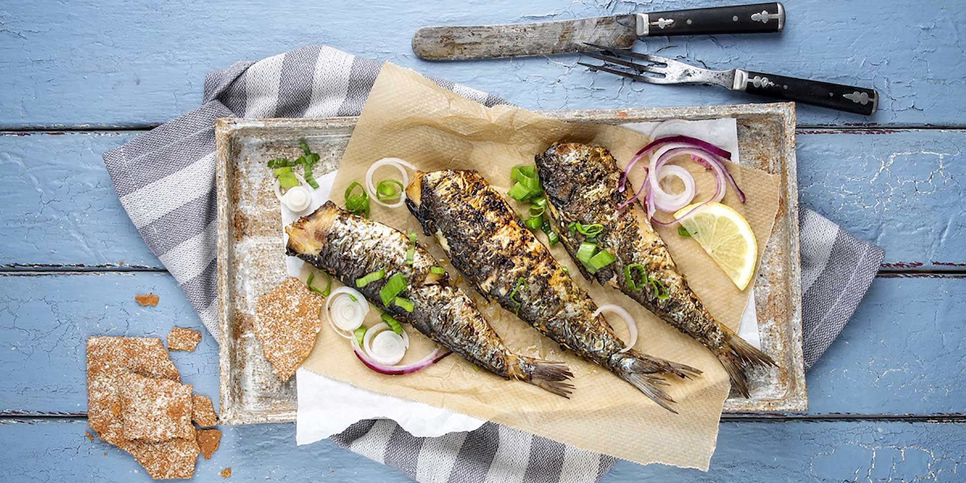 Barbecued Sardines with Lemon and Smoky Paprika
